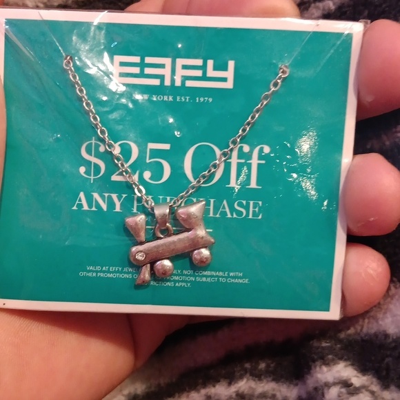 EFFY  necklace with fine chain train new very beautiful silver